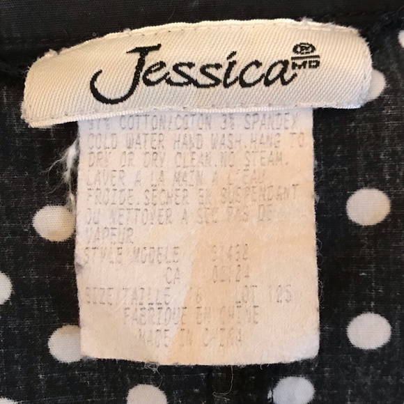 VINTAGE Jessica black and white polkadot dress - Picture 4 of 4